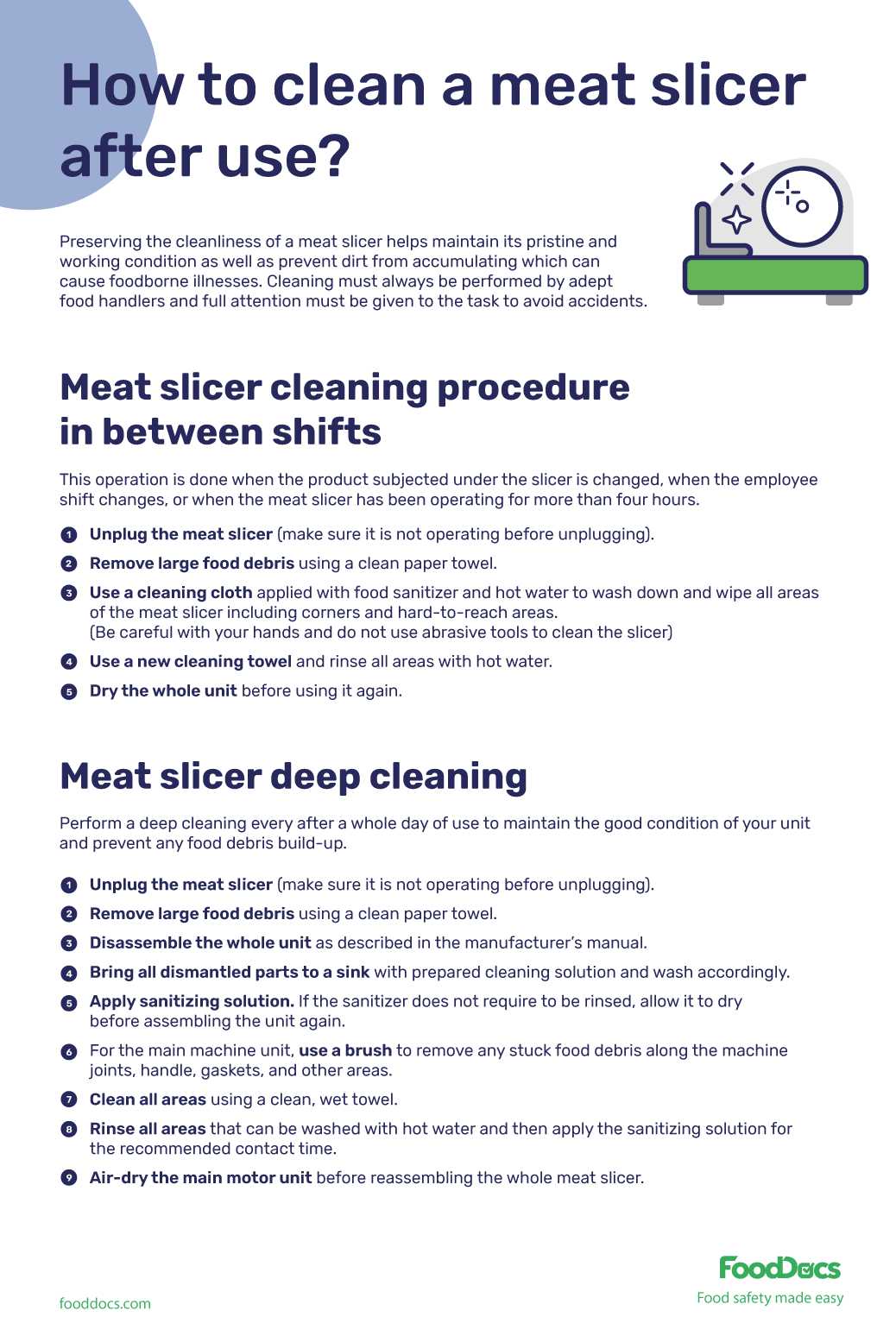 Important Steps After Using a Meat Slicer How Often to Sanitize?